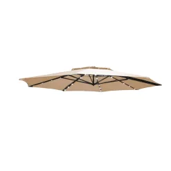 Garden Winds Replacement Canopy for the Simply Shade 11ft LED Umbrella , RipLock 500