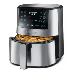 Gourmia 4-Qt Digital Air Fryer with Guided Cooking, Easy Clean, Stainless Steel