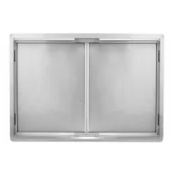 AdirHome Stainless Steel Rust-Resistant Single Face BBQ Grill Double Access Door Panel, 30 Inches