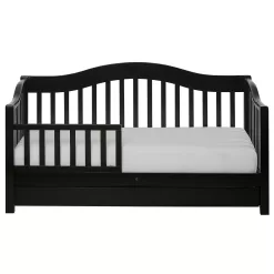 Dream on Me Toddler Day Bed with Storage, Black