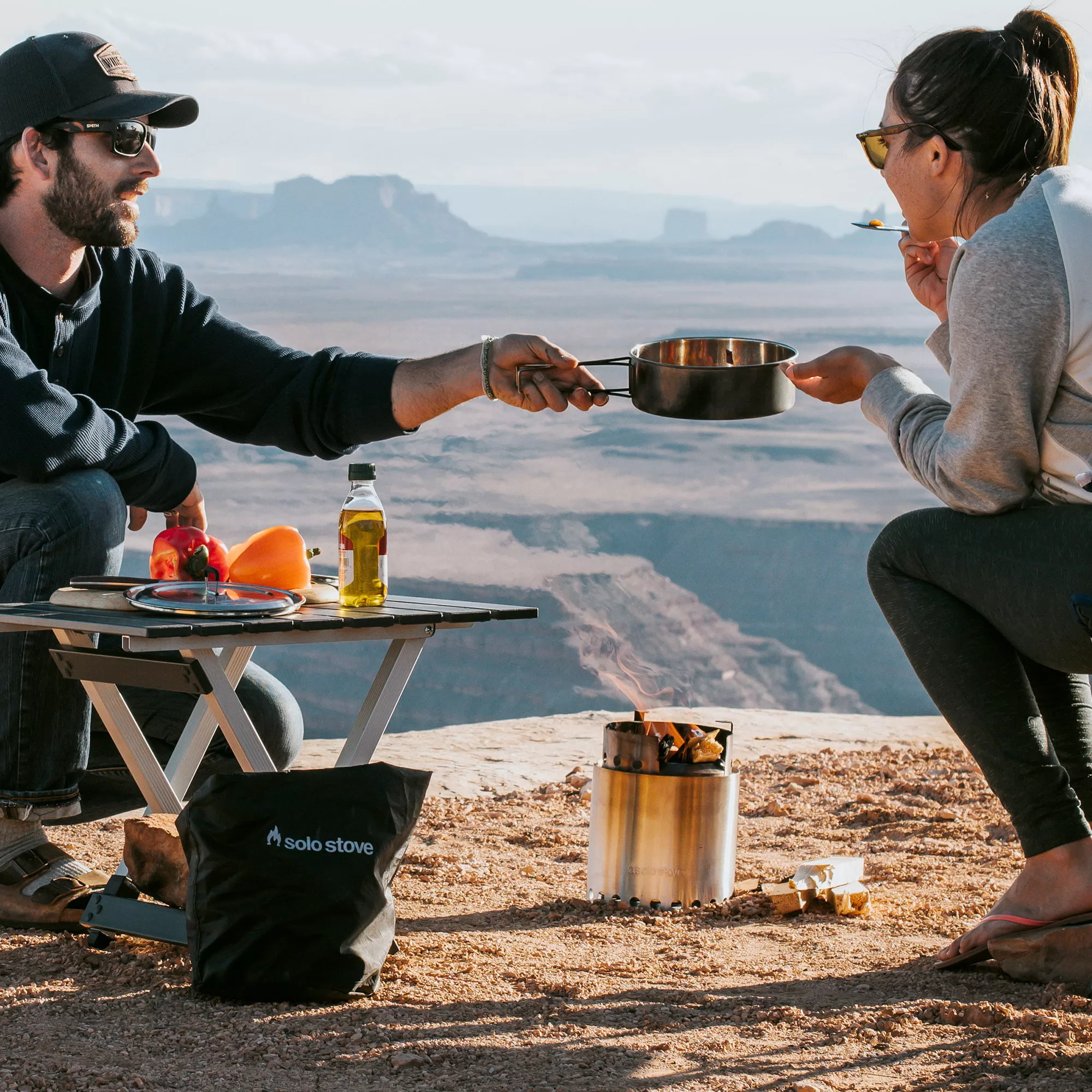Solo Stove Campfire, Portable Camping Hiking, Backpacking and Survival Stove, 4+ People, Stainless Steel