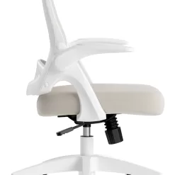 Hbada Office Task Desk Chair Swivel Home Comfort Chairs with Flip-up Arms and Adjustable Height, grey