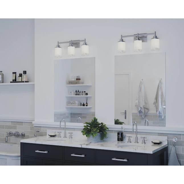Progress Lighting Alexa 22-in 3-Light Brushed Nickel Modern/Contemporary Vanity Light - Image 7