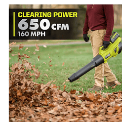 RYOBI RY404014BTLVNM 40V HP Brushless Whisper Series 160 MPH 650 CFM Cordless Battery Leaf Blower (Tool Only)