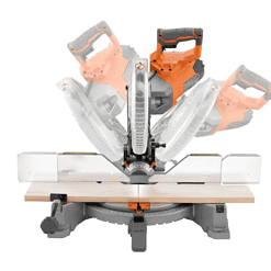 RIDGID Miter Saw R4113 15 Amp 10 in. Dual Bevel with LED Cut Line Indicator