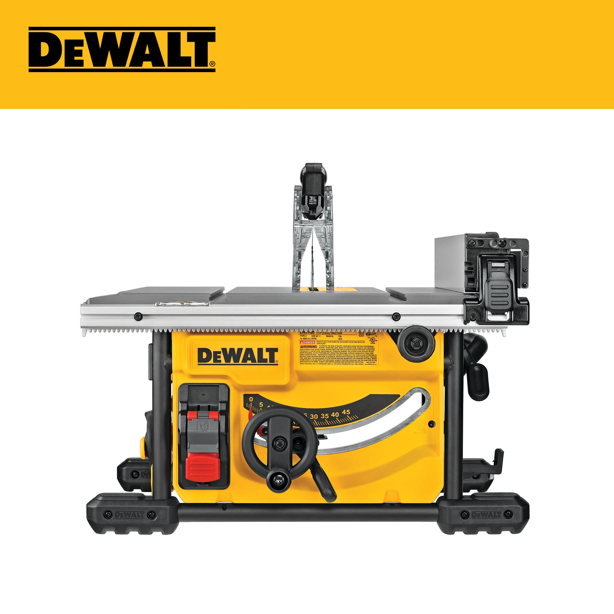 DEWALT Table Saw DWE7485 15 Amp Corded 8-1/4 in. Compact Portable (Stand Not Included) - Image 5
