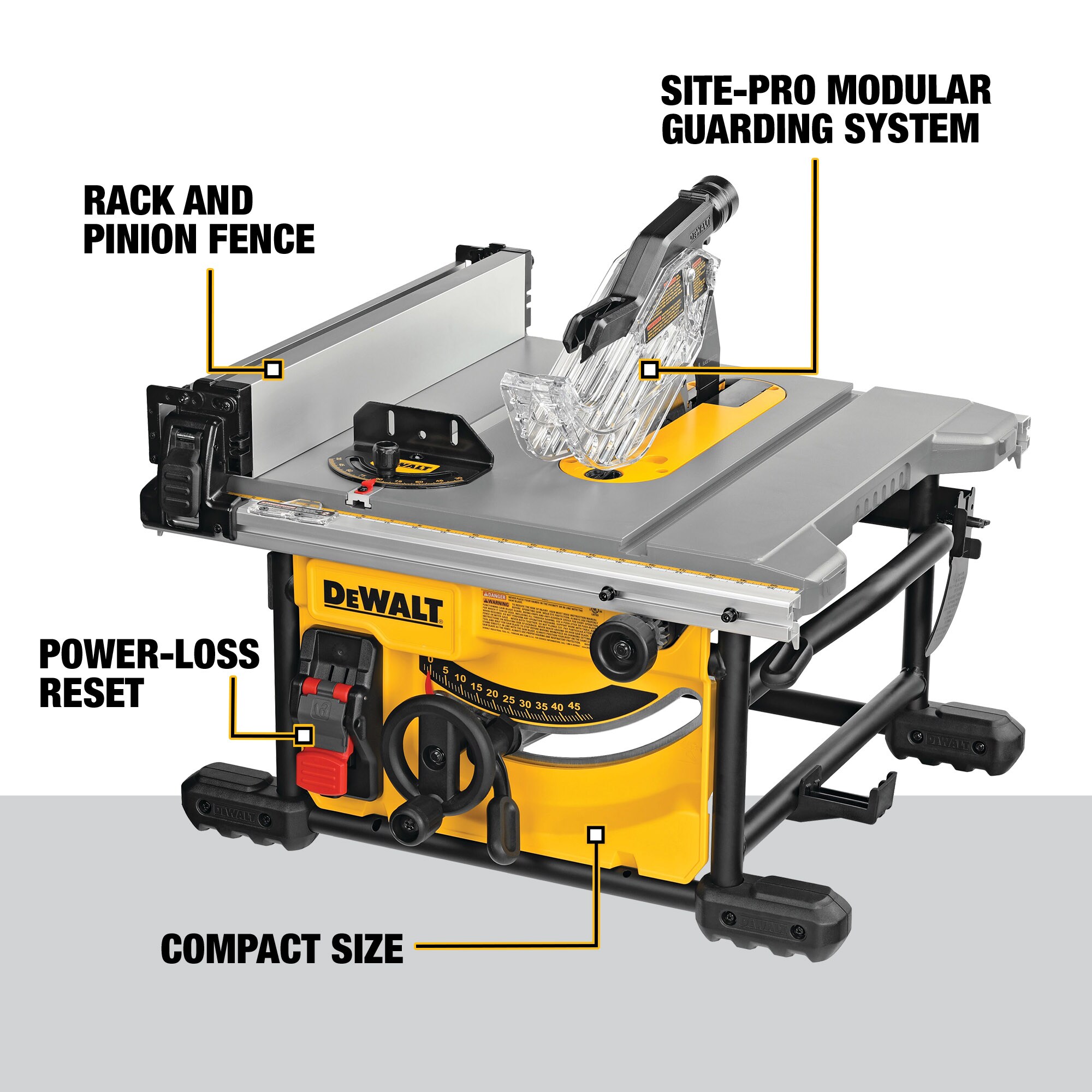 DEWALT Table Saw DWE7485 15 Amp Corded 8-1/4 in. Compact Portable (Stand Not Included) - Image 4