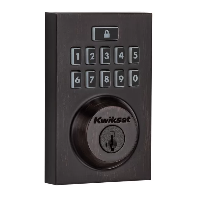 Kwikset SmartCode 913 Venetian Bronze Single Cylinder Electronic Deadbolt Lighted Keypad - Image 4