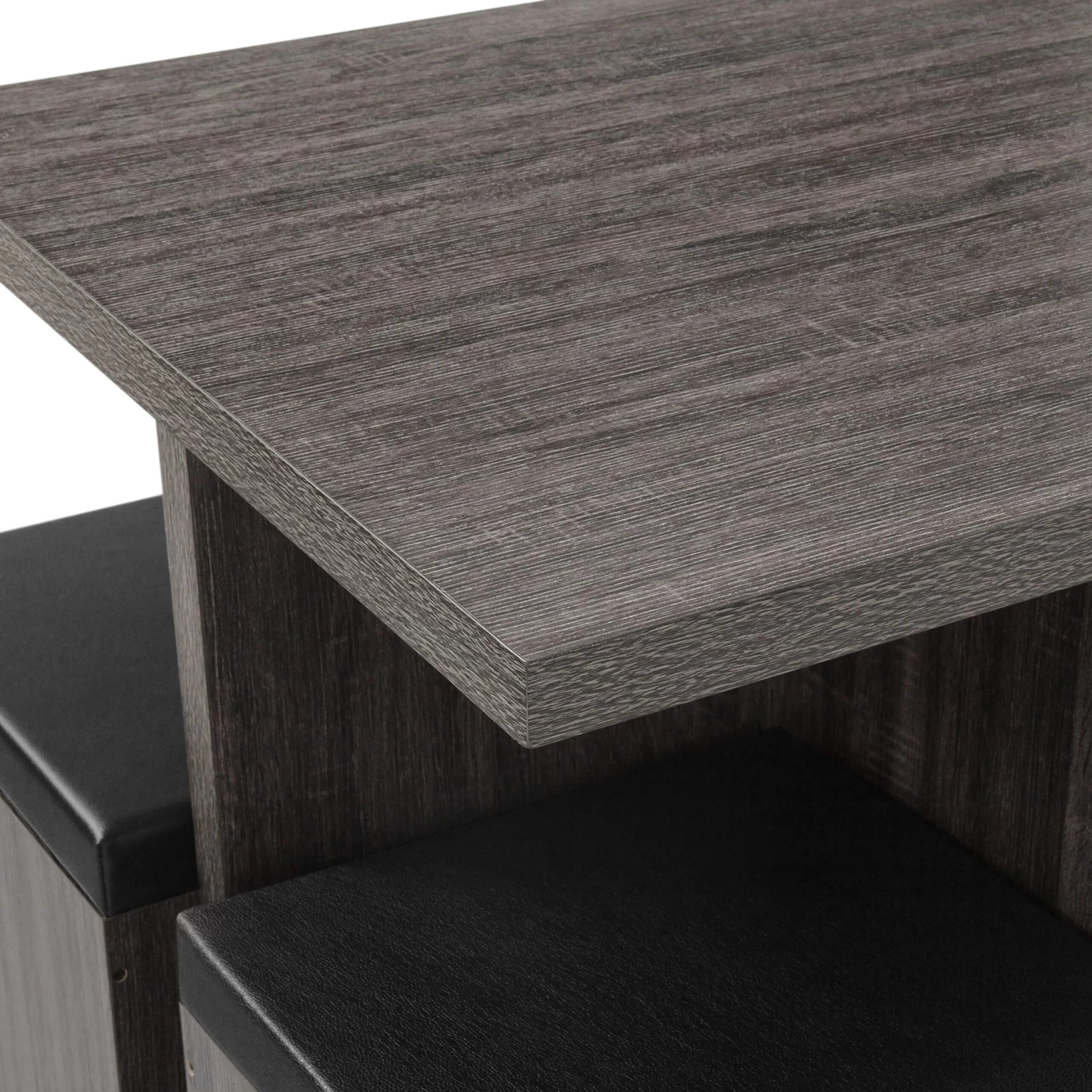 Mainstays 5-Piece Dexter Dining Set with Storage Ottoman