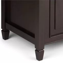 Brooklyn + Max Somerset Solid Wood 51 inch Wide Traditional Storage Bench Trunk in Dark Chestnut Brown