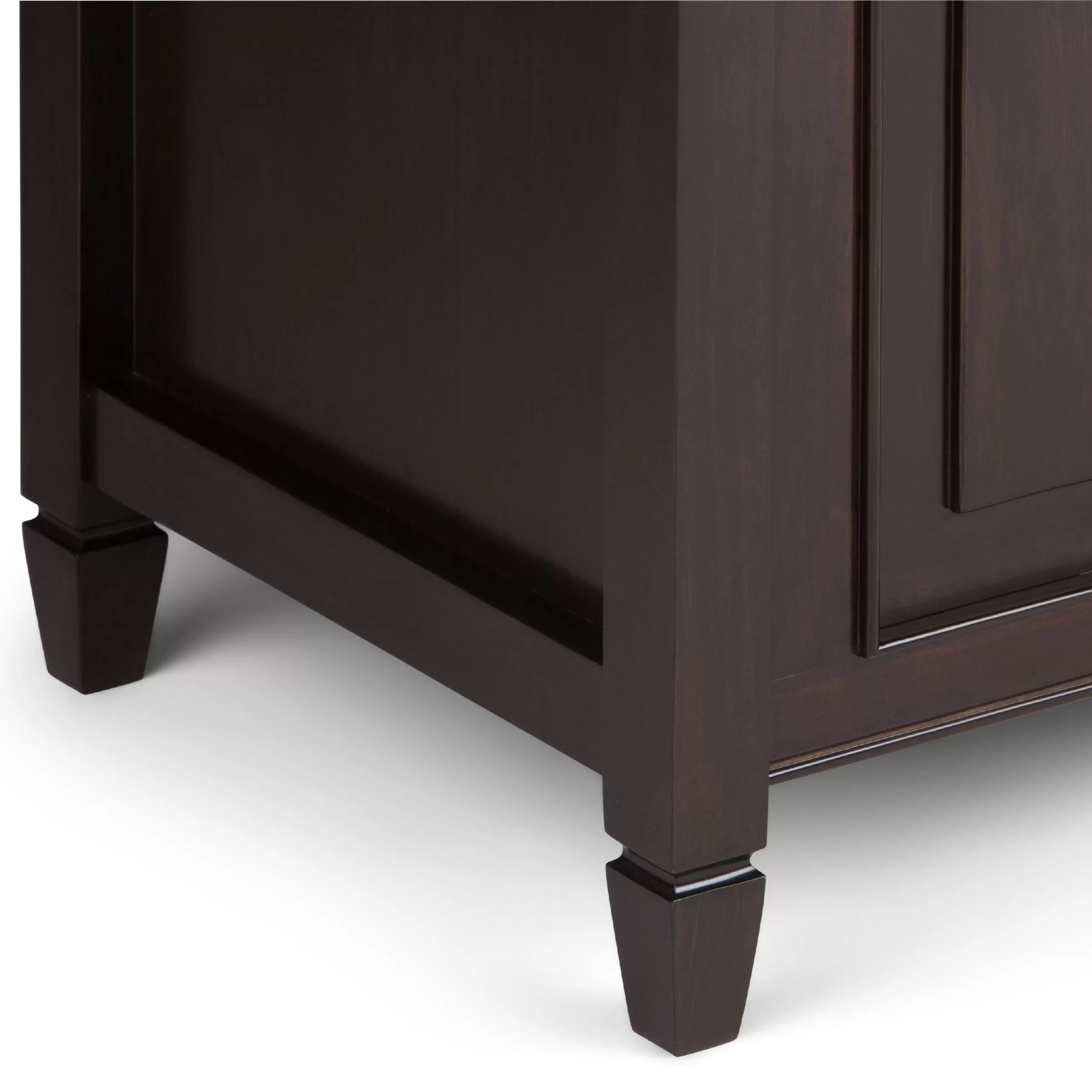 Brooklyn + Max Somerset Solid Wood 51 inch Wide Traditional Storage Bench Trunk in Dark Chestnut Brown
