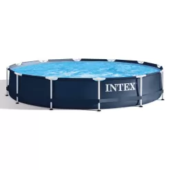 Intex 28211ST 12' x 30" Frame Round Above Ground Swimming Pool Kit w/ Canopy