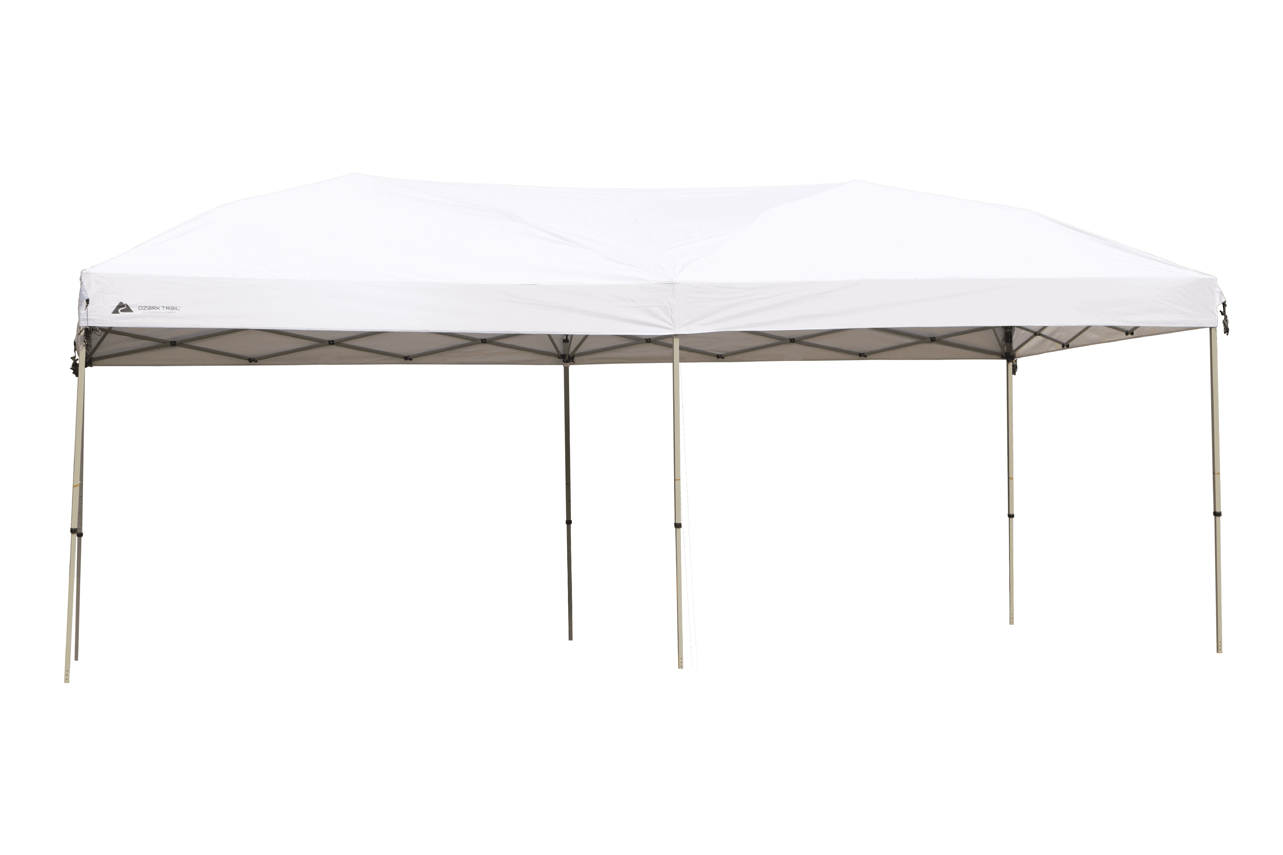 Ozark Trail 20' x 10' Straight Leg (200 Sq. ft Coverage), White, Outdoor Easy Pop up Canopy