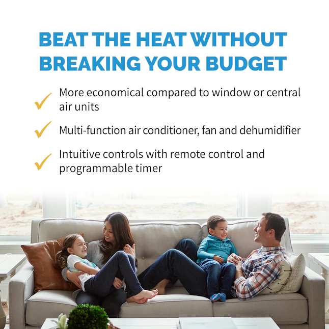 NewAir 4000-BTU DOE (7500-BTU ASHRAE) 120-Volt White Vented Portable Air Conditioner - Image 13