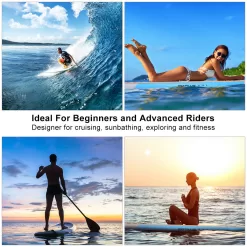 Costway 10' Inflatable Stand up Paddle Board Surfboard SUP W/ Bag Adjustable Paddle Fin