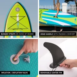 Drift Kid's super stable Inflatable Stand Up Paddle Board, 8'x33