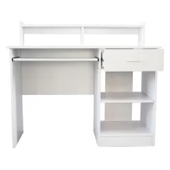Winado Computer Desk Home Office Workstation Laptop Study Table with Drawer Keyboard Tray, White