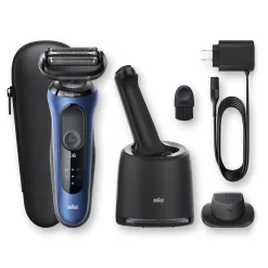 Braun Series 6 6072cc Men's Electric Shaver and Precision Trimmer, Blue