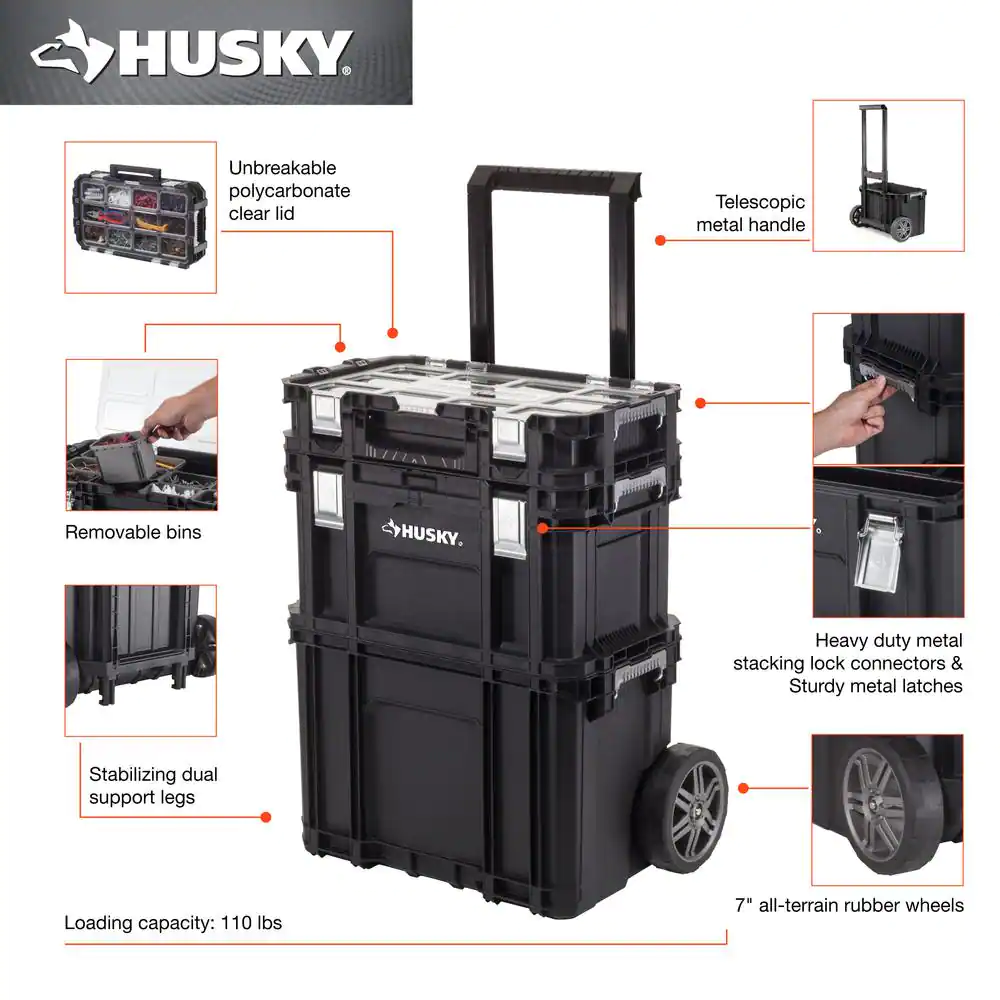 Husky 230381 22 in. Connect Rolling System Tool Box