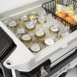 Igloo Trailmate Marine 70 Quart, Wheeled Cooler, White and Black