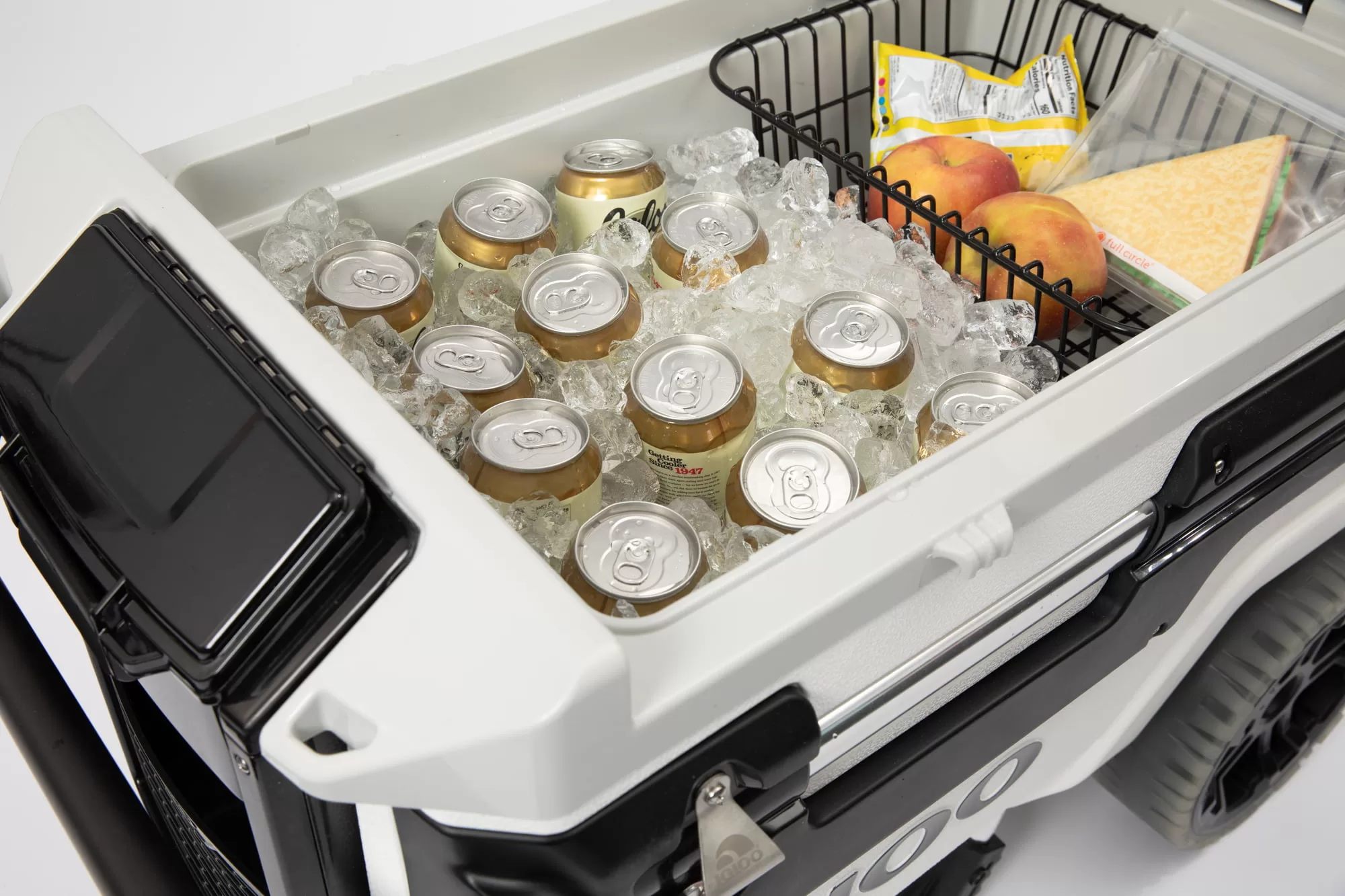 Igloo Trailmate Marine 70 Quart, Wheeled Cooler, White and Black