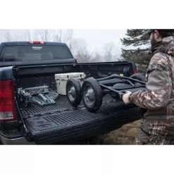 Hawk Hunting Crawler 500 Pound Capacity Foldable Multi Use Game Recovery Hunting Game Cart, Black