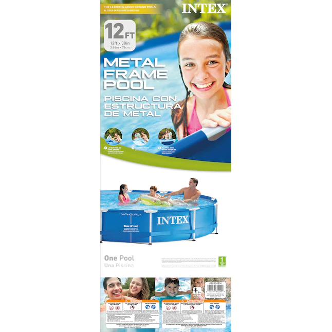 Intex 28210EH 12-ft x 30-in Round Above-Ground Pool - Image 5