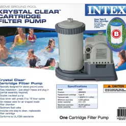 Intex Krystal Clear 2500 GPH Filter Cartridge Pump With Timer, 28633EG