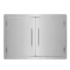 AdirHome Stainless Steel Rust-Resistant Single Face BBQ Grill Double Access Door Panel, 30 Inches
