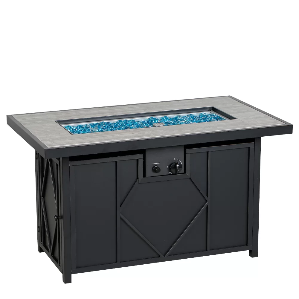 HEATMAXX 42 in. 60,000BTU Fire Pit Propane Gas Fire Pit Table Rectangular Tabletop