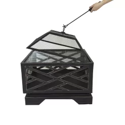 Pleasant Hearth OFW165S Martin 26" Square Deep Bowl Fire Pit