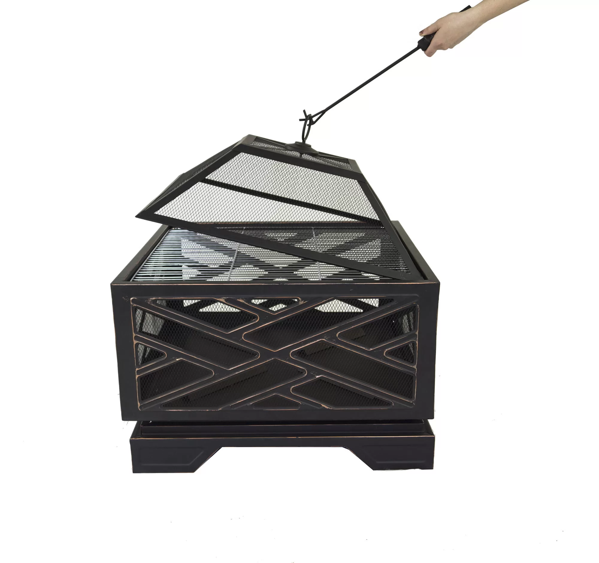 Pleasant Hearth OFW165S Martin 26" Square Deep Bowl Fire Pit