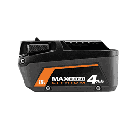 RIDGID AC9540 18V Lithium-Ion MAX Output 4.0 Ah Battery and Charger Starter Kit