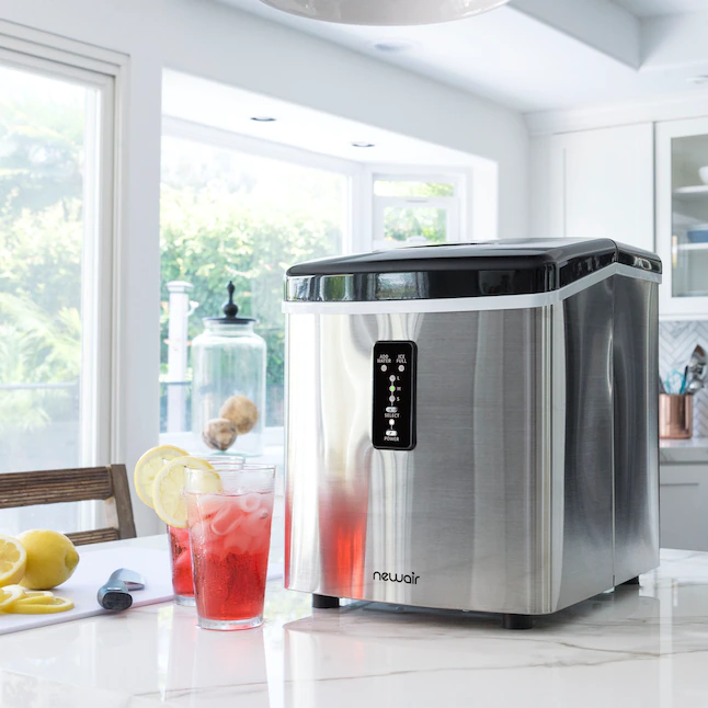 NewAir AI-100SS Portable Ice Maker 28 lb. Daily - Countertop Compact Design, 3 Size Bullet Shaped Ice, Stainless with Black Lid - Image 6