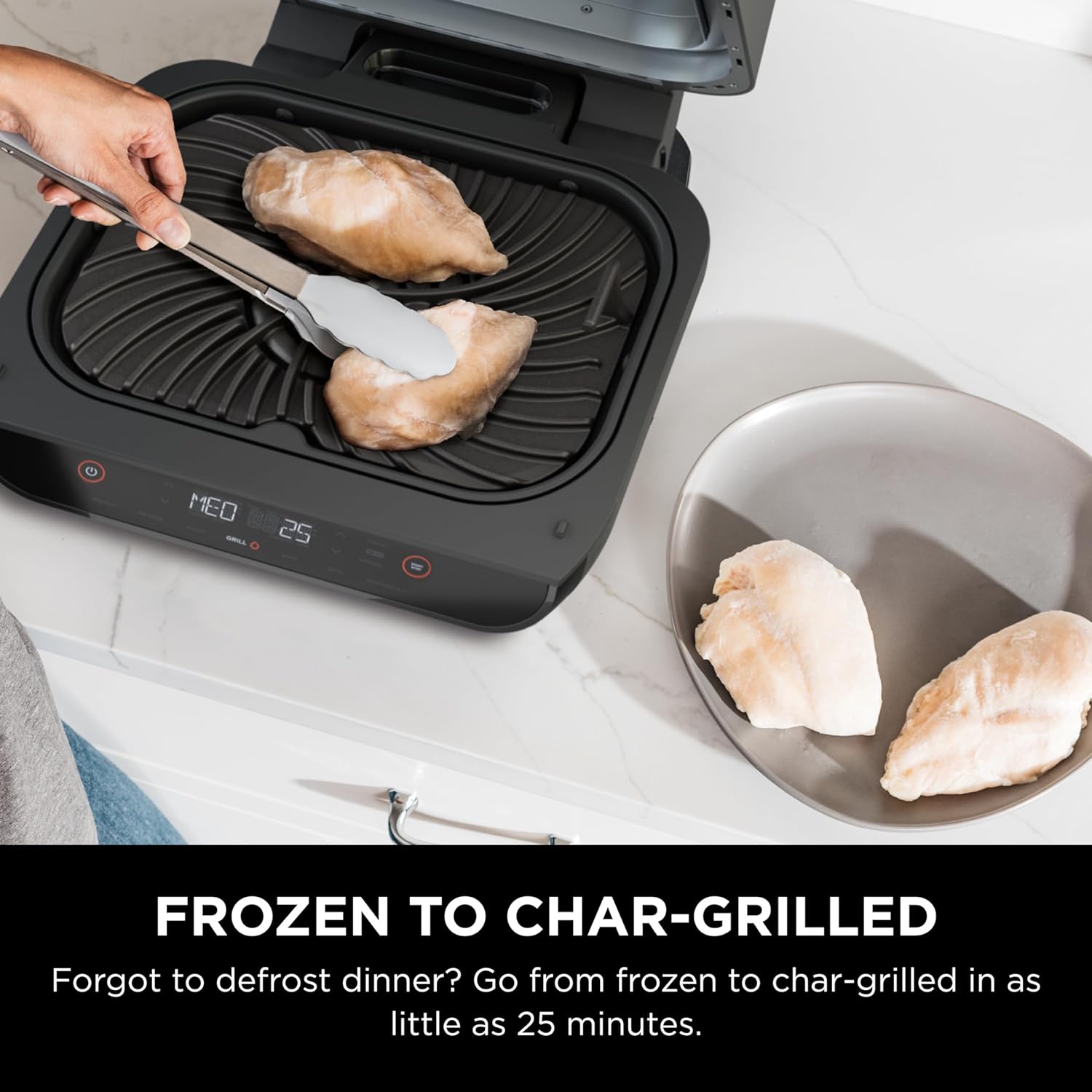 Ninja FG551 Foodi Smart XL 6-in-1 Indoor Grill with Air Fry, Roast, Bake, Broil & Dehydrate, Smart Thermometer, Black/Silver - Image 13