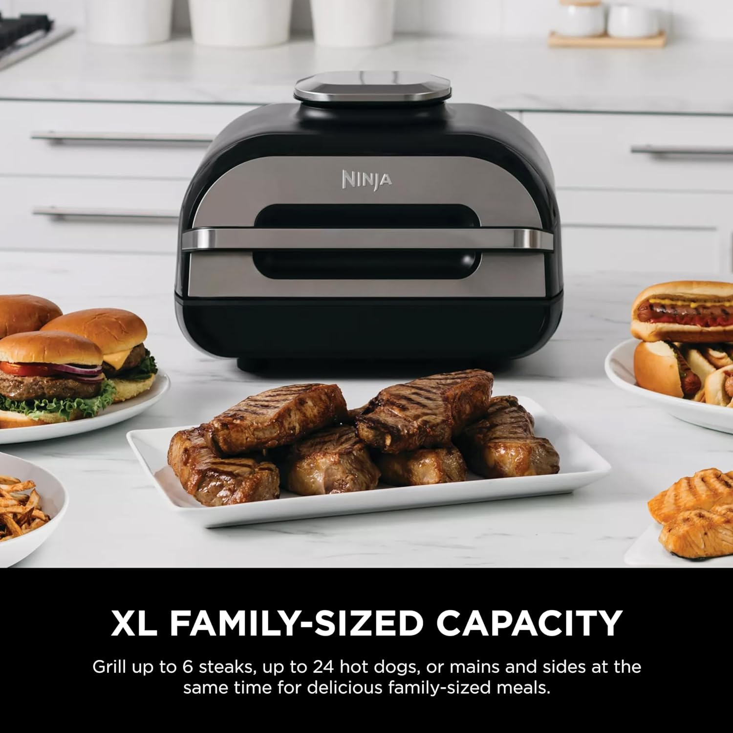 Ninja FG551 Foodi Smart XL 6-in-1 Indoor Grill with Air Fry, Roast