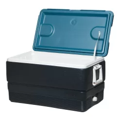 Igloo MaxCold 70 Quart Cooler, Jet Carbon/Ice Blue/White