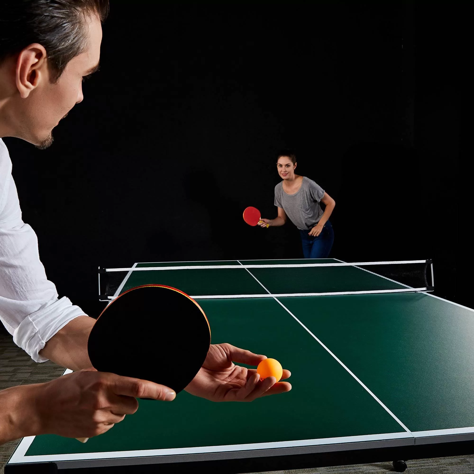 Lancaster 4 Piece Official Size Indoor Folding Table Tennis Ping Pong Game Table