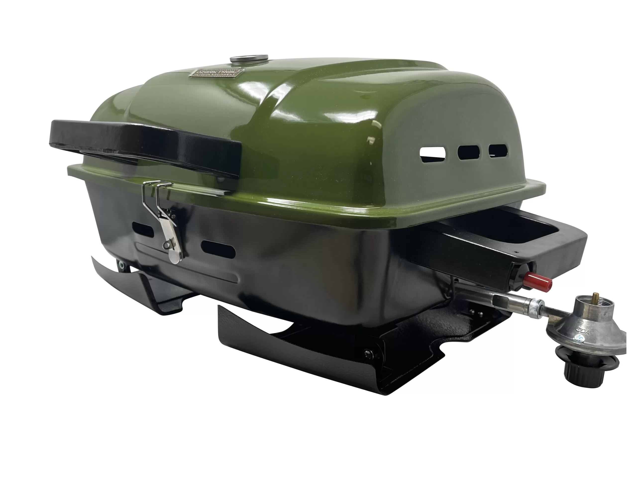 Ozark Trail Portable Table Top 1 Burner Camping Gas Grill with Interchangeable Griddle Plate, 10,000 BTU