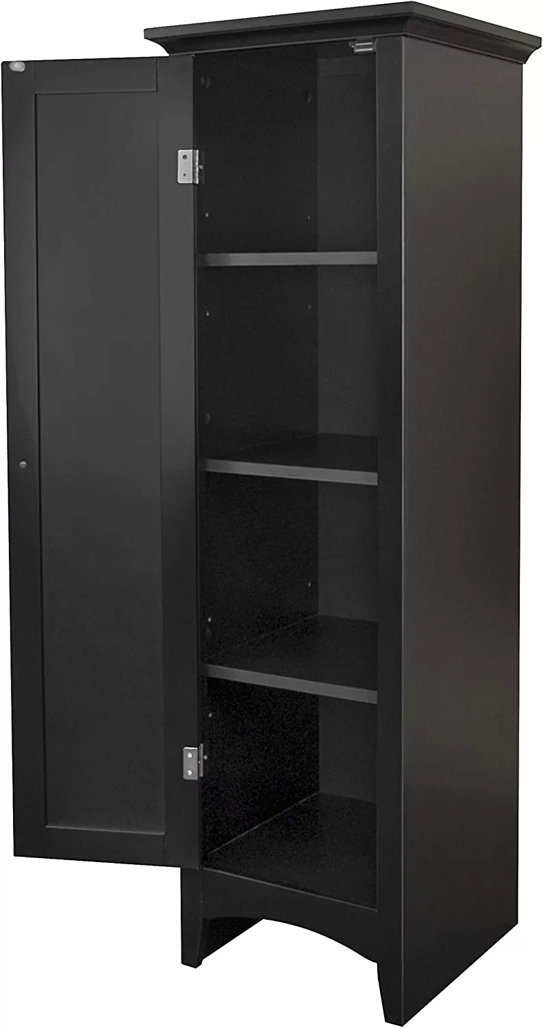 OSHOME and Office One Door Kitchen Black storage pantry - Image 3