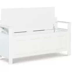 Linon Laredo Storage Bench, White