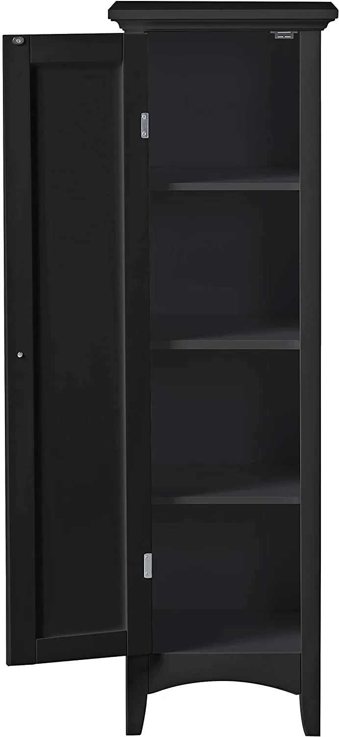 OSHOME and Office One Door Kitchen Black storage pantry - Image 4