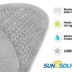 Sun2Solar 16' x 36' Rectangle 1200 Series Clear Solar Pool Cover