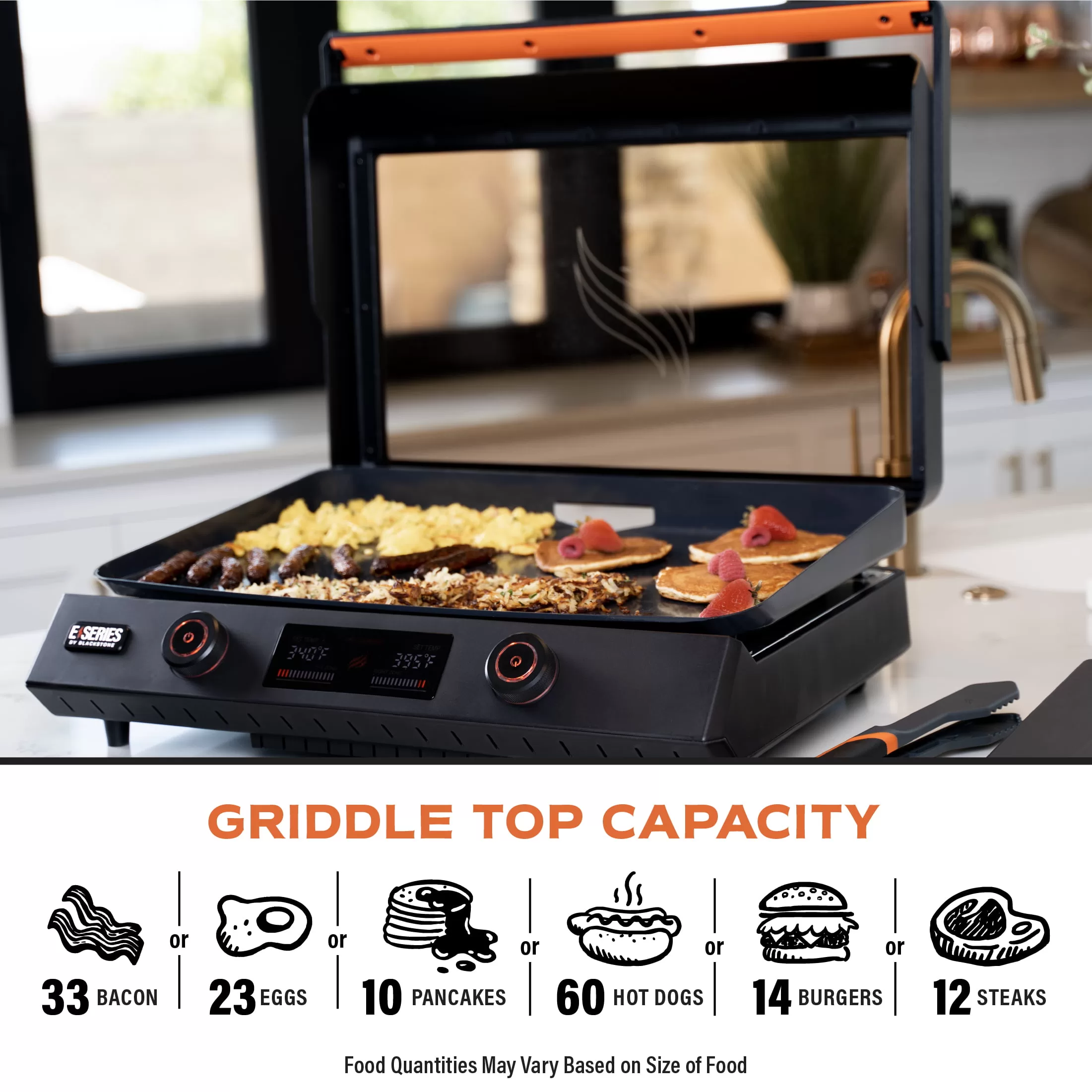 Blackstone E-Series 22" Electric Tabletop Griddle with Prep Cart