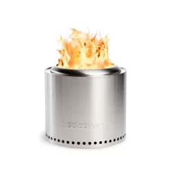 Solo Stove Ranger 2.0, Smokeless Fire Pit | Wood Burning Fireplaces with Removable Ash Pan, Stainless Steel, H: 12.5 in x Dia: 12.5 in, 15 lbs