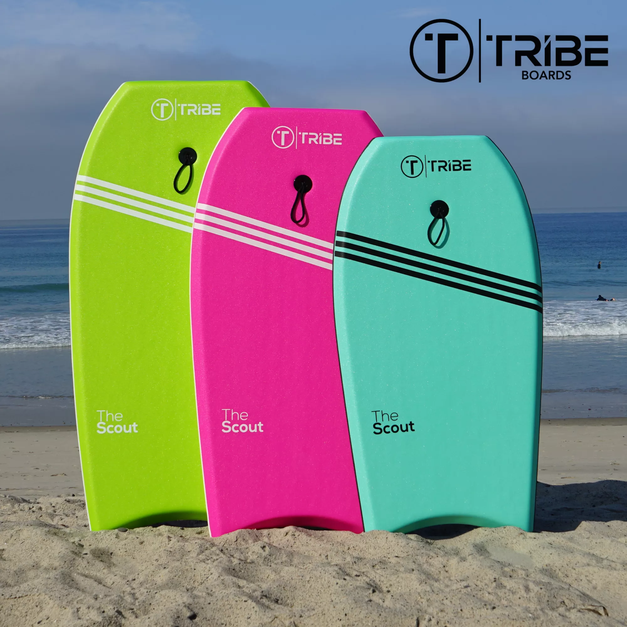 Tribe Scout 39" Bodyboard-Apple GreenWhitePurple