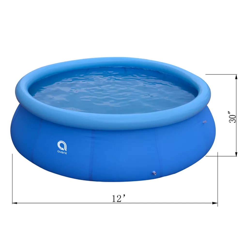 JLeisure 12 Ft x 30" Inflatable Pool Bundle w/ Filter Cartridge & Pump