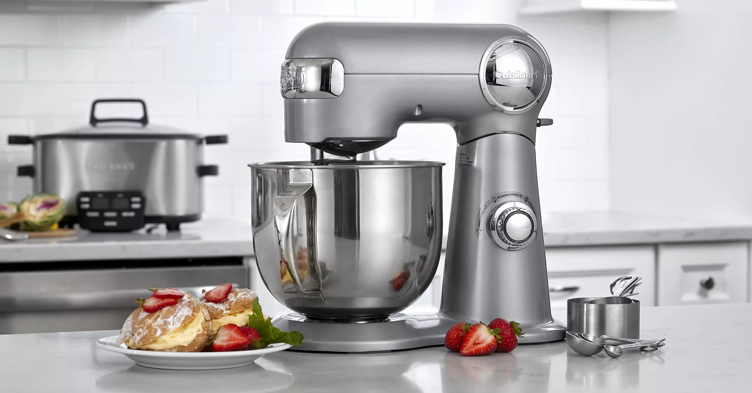 Cuisinart Precision Master 5.5-Quart Stand Mixer, Brushed Chrome