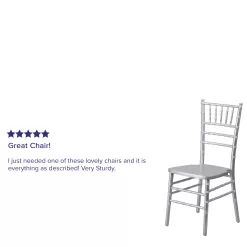 BizChair Silver Wood Chiavari Chair