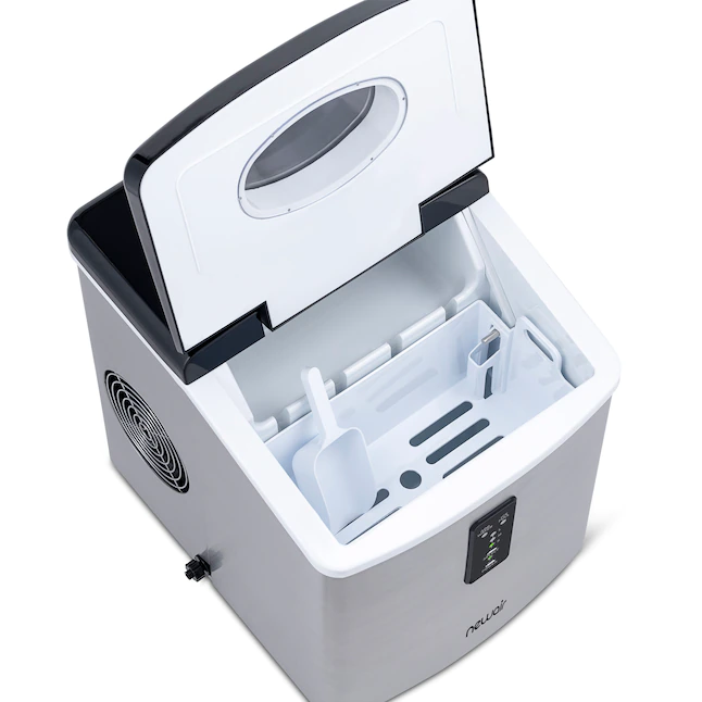 NewAir AI-100SS Portable Ice Maker 28 lb. Daily - Countertop Compact Design, 3 Size Bullet Shaped Ice, Stainless with Black Lid - Image 8